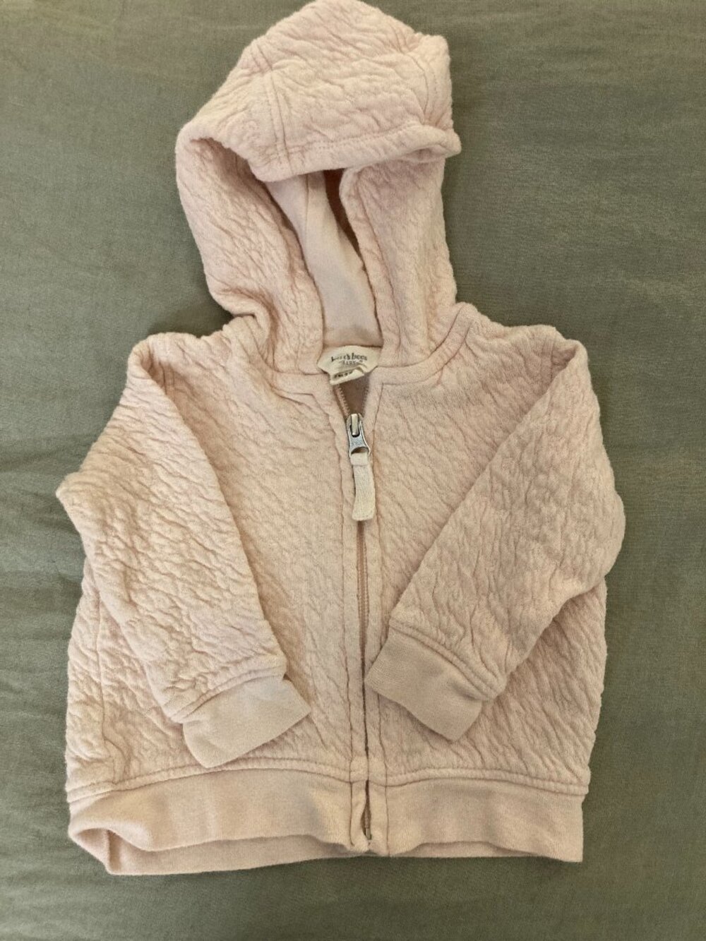 Burt's Bees Baby Girl Zip-up Pink Sweatshirt Jacket (3-6 Months)